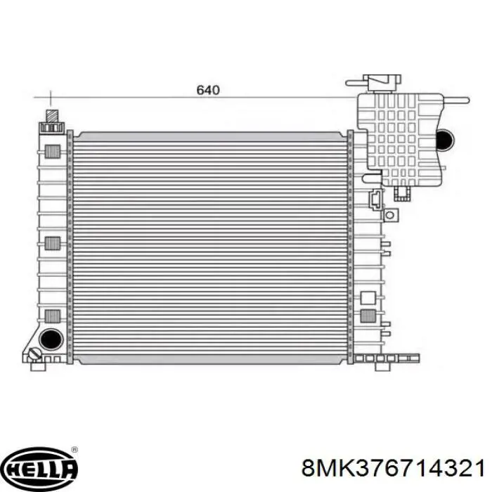Радіатор основний HELLA 8MK376714321 ціна, від 147.52 USD