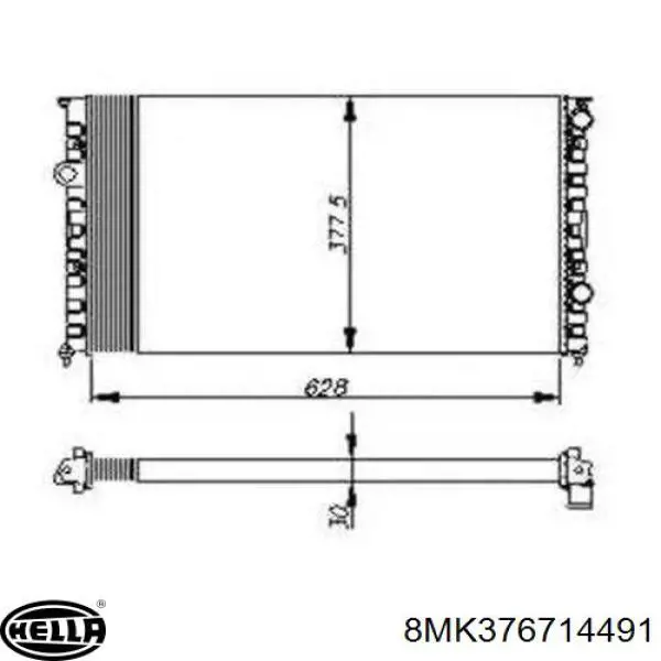 Купити 8MK376714491 HELLA Радіатор двигуна