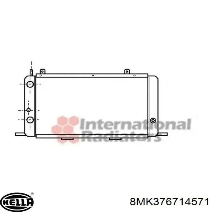 Радіатор охолодження двигуна 8MK376714571 HELLA