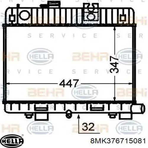 Радіатор 8MK376715081 HELLA