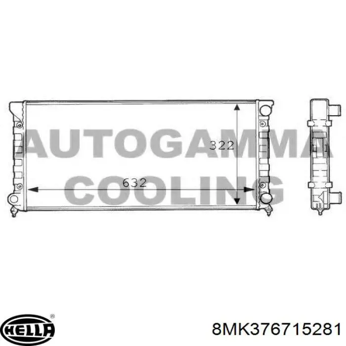 Радіатор основний VAG 353121253R ціна, від 135.59 USD