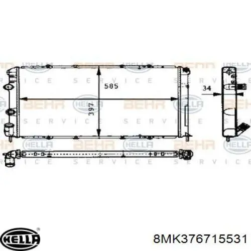 7700838133D Renault (RVI) Радіатор охолодження двигуна