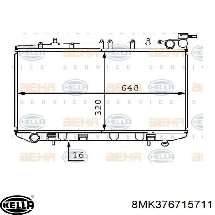 Радіатор 8MK376715711 HELLA