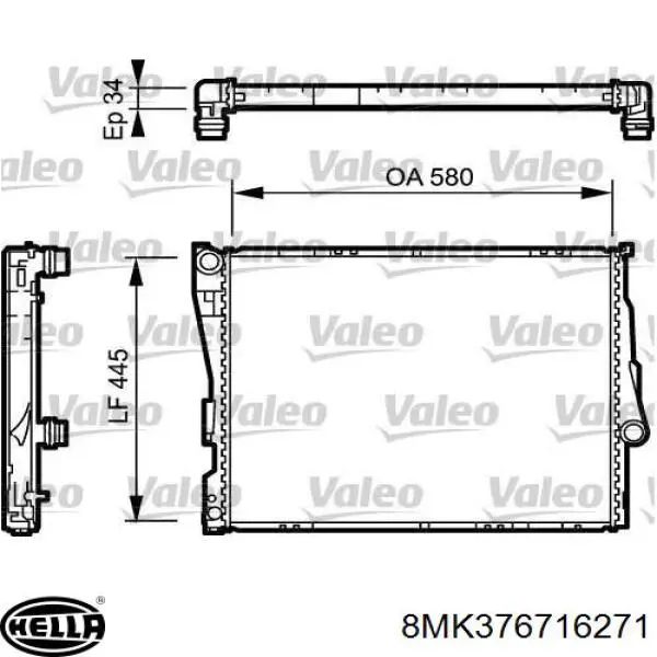 Купити 8MK376716271 HELLA Радіатор двигуна