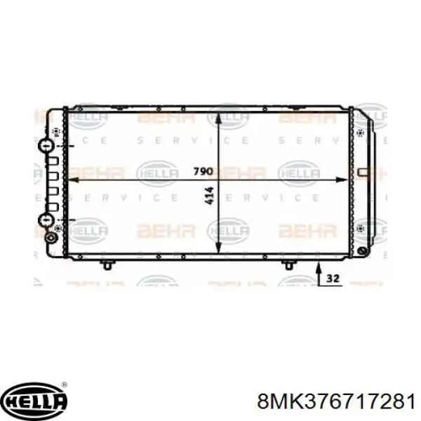 Радіатор 8MK376717281 HELLA