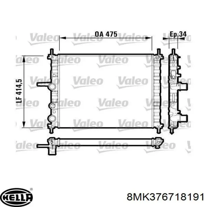 Радіатор 46420484 Fiat/Alfa/Lancia
