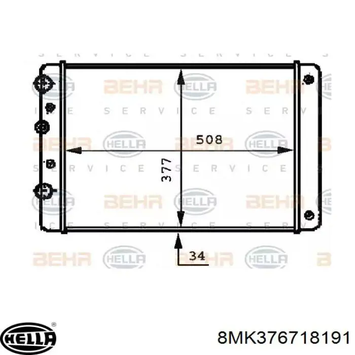 Радіатор охолодження Fiat/Alfa/Lancia 46420484