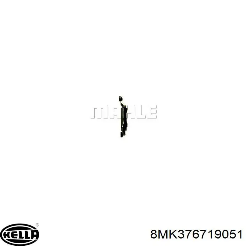 8MK376719051 HELLA Радіатор охолодження двигуна, додатковий