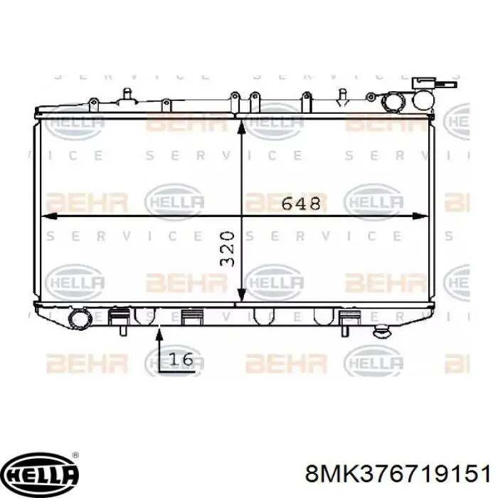 Радіатор основний HELLA 8MK376719151 ціна, від 180.31 USD