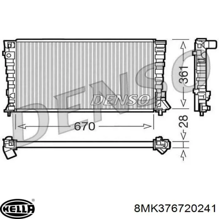 Купити 9634797380 Peugeot/Citroen Радіатор двигуна