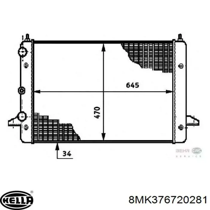 Радіатор 98AB8005JB Ford