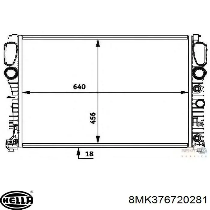 Купити 98AB8005JB Ford Радіатор двигуна
