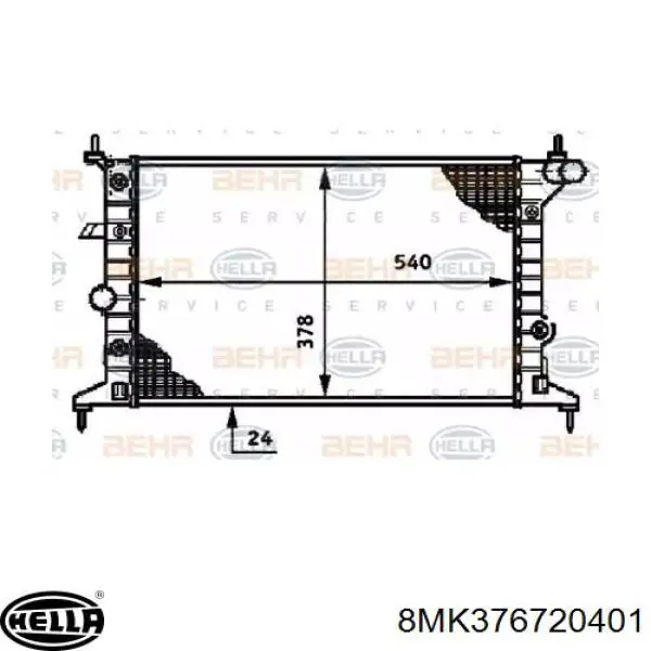 Радіатор 8MK376720401 HELLA