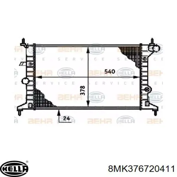 Купити 8MK376720411 HELLA Радіатор двигуна
