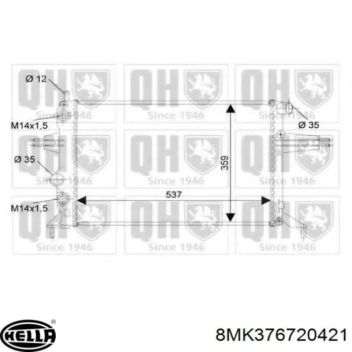 611634 Hart Радіатор охолодження двигуна
