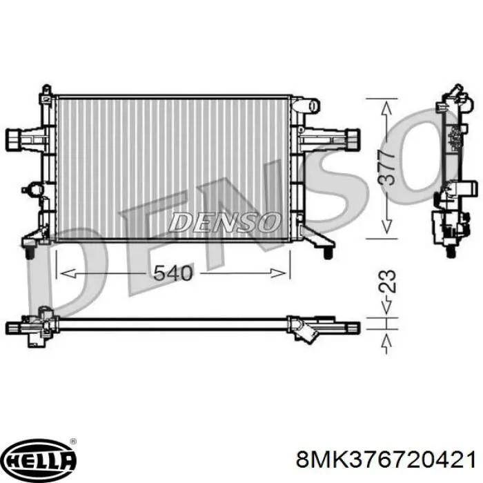 K56001321 Fiat/Alfa/Lancia радіатор охолодження двигуна