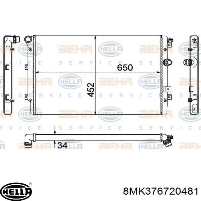 D7W032TT Thermotec Радіатор охолодження двигуна