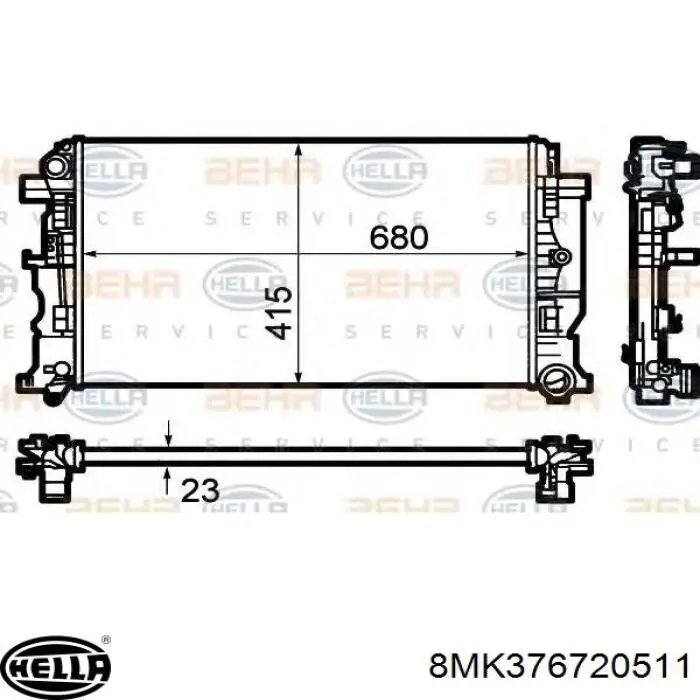 Радіатор охолодження Ford 1109113