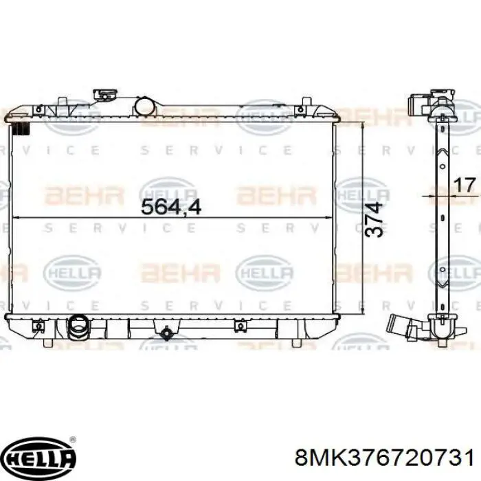 Радіатор основний Polcar 7422081 ціна, від 48.30 USD
