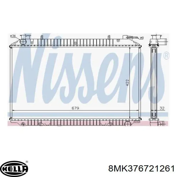 CR674000P Mahle Original Радіатор охолодження двигуна