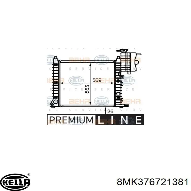 8MK376721381 HELLA Радіатор охолодження двигуна