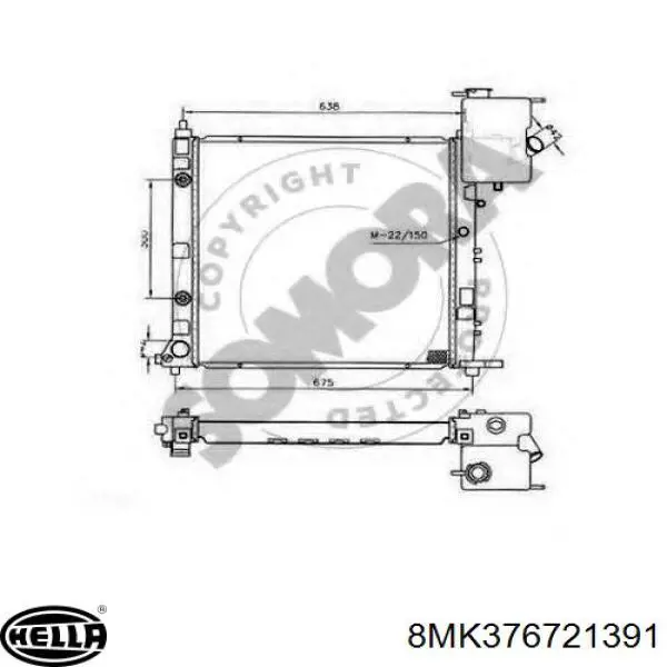 Радіатор охолодження Mercedes A6385012001
