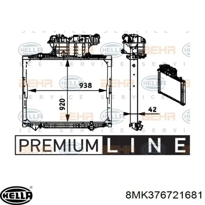 Радіатор 311MN651200 Perfekt Cooling