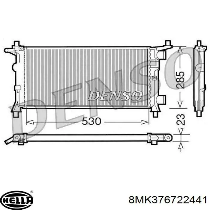 Радіатор 8MK376722441 HELLA