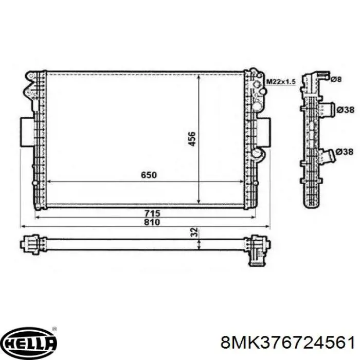Радіатор охолодження Magneti Marelli BMQ170