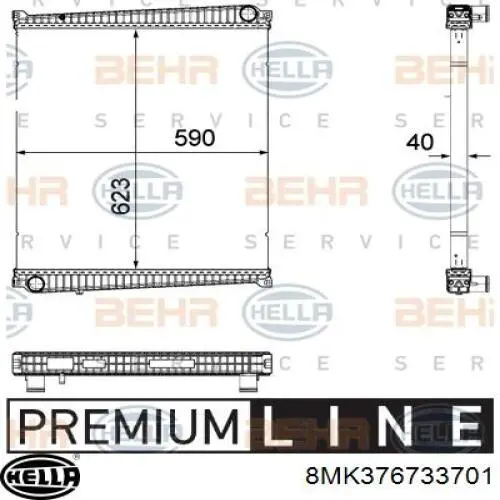 Купити 7482164953 Renault (RVI) Радіатор двигуна