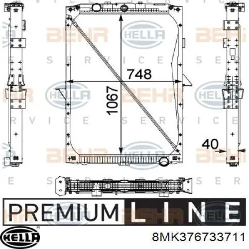 Купити 211DF955000 Perfekt Cooling Радіатор двигуна