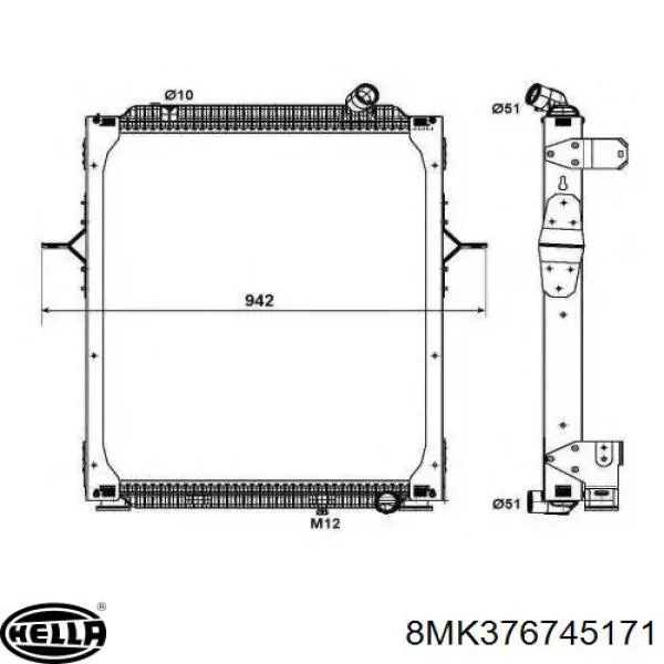 Купити D7RV008TT Thermotec Радіатор двигуна