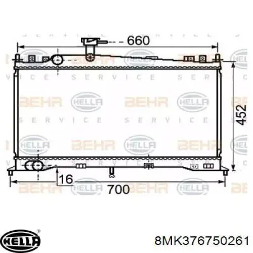 Радіатор 8MK376750261 HELLA