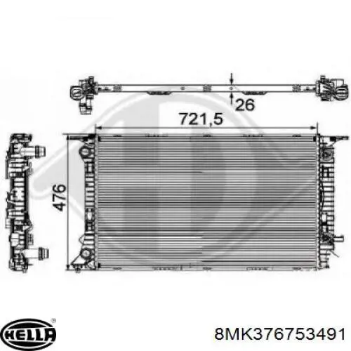 Купити AC224685 Maxgear Радіатор двигуна