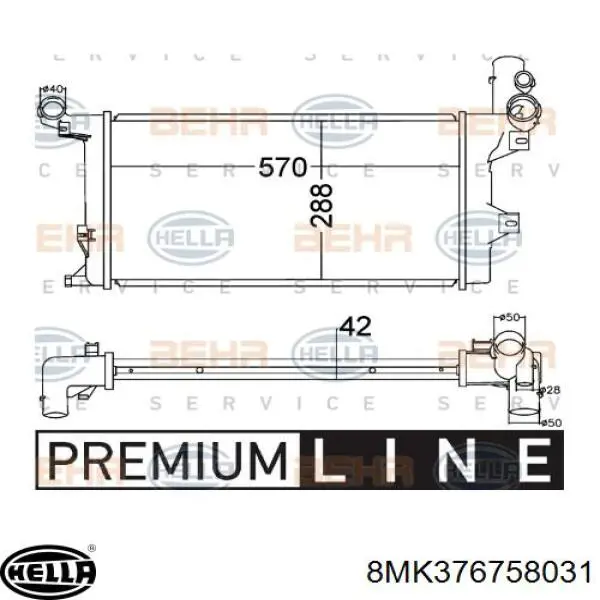 Радіатор охолодження, додатковий Thermotec D7ME017TT ціна, від 180.95 USD