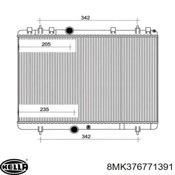 Радіатор основний Polcar 5710083 ціна, від 47.01 USD