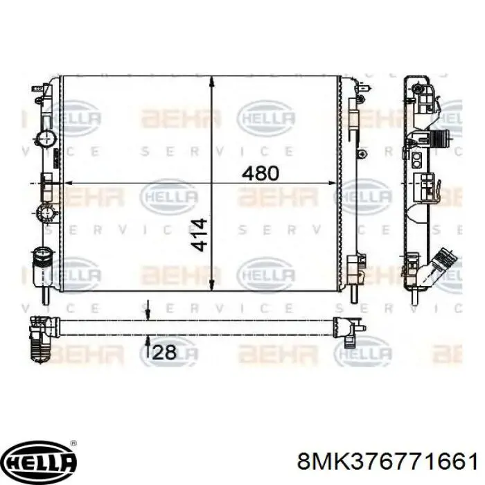 Радіатор охолодження Renault (RVI) 7700301171