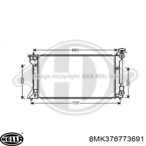 FP70A1308KY Koyorad Радіатор охолодження двигуна