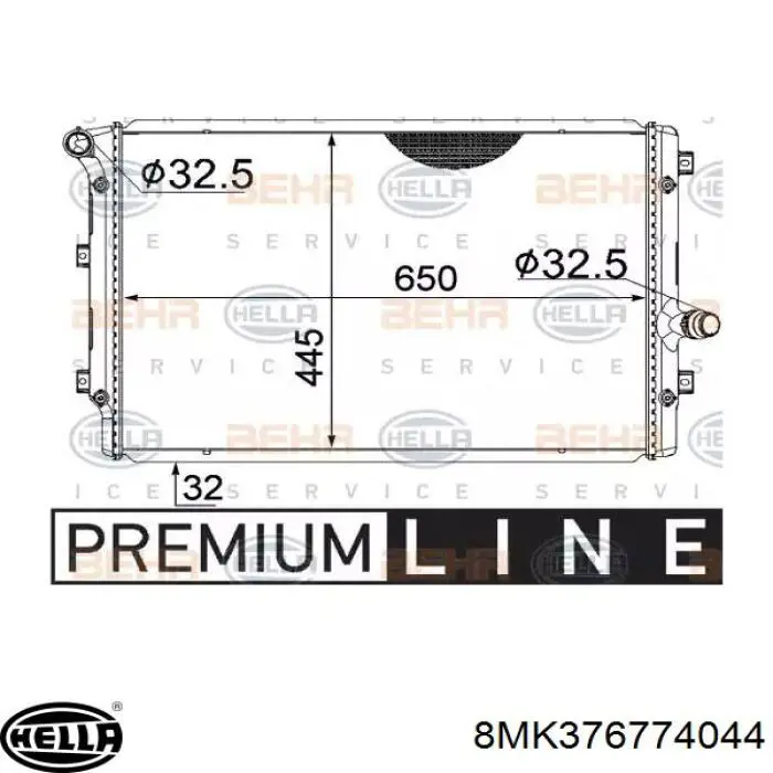 Радіатор 8MK376774044 HELLA