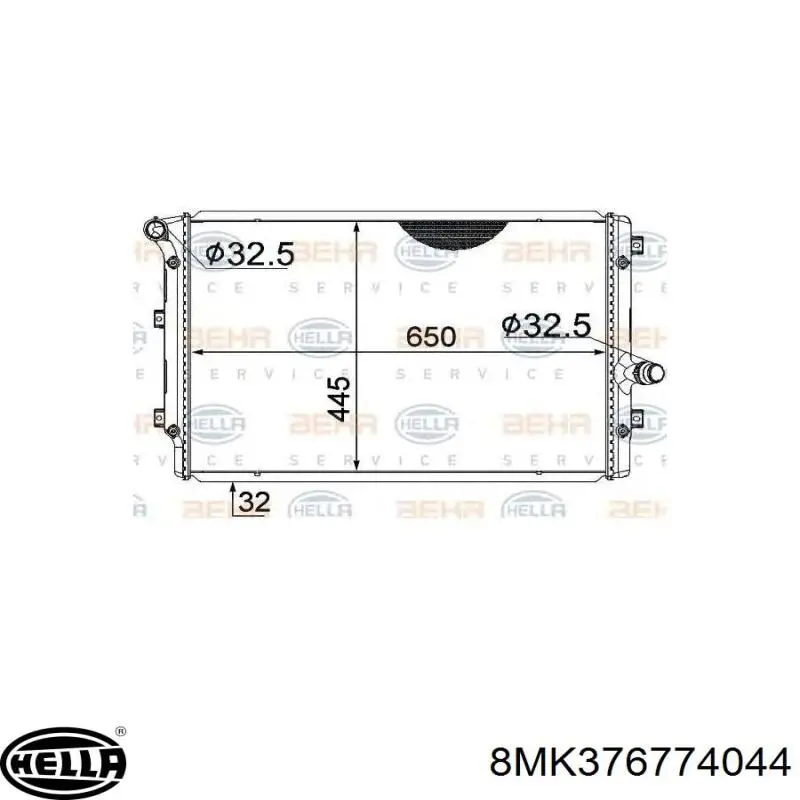 8MK376774044 HELLA Радіатор охолодження двигуна