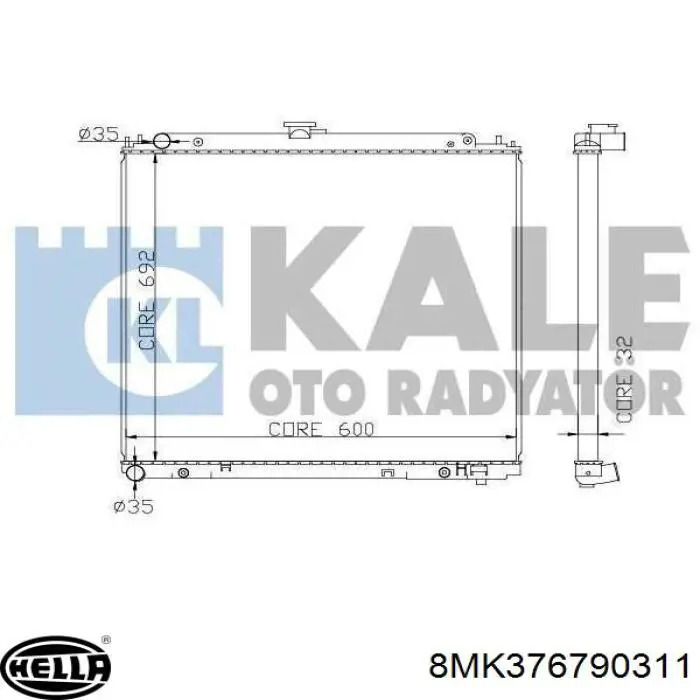 Купити 701610 VALEO Радіатор двигуна