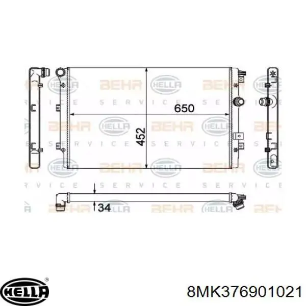 Радіатор охолодження AND 3L121048