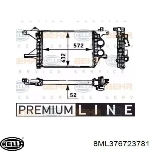 CI94000P Mahle Original Охолоджувач наддувочного повітря