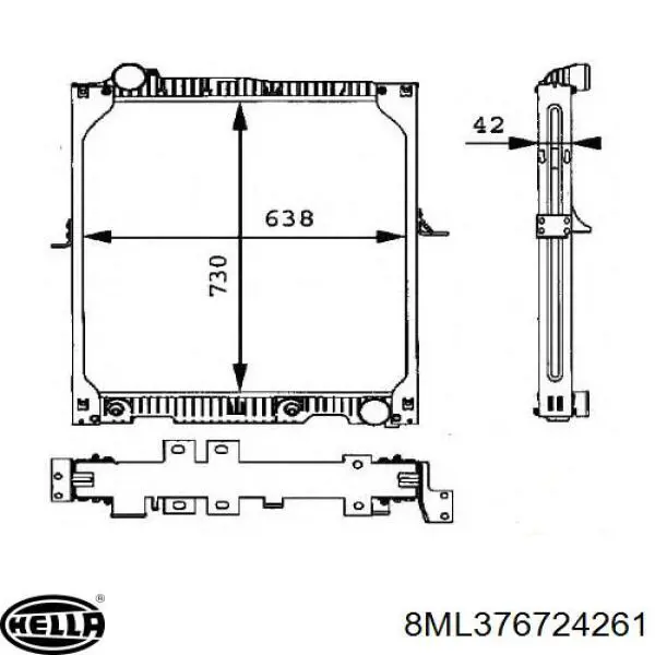 Радіатор інтеркулера Mercedes A9705010201