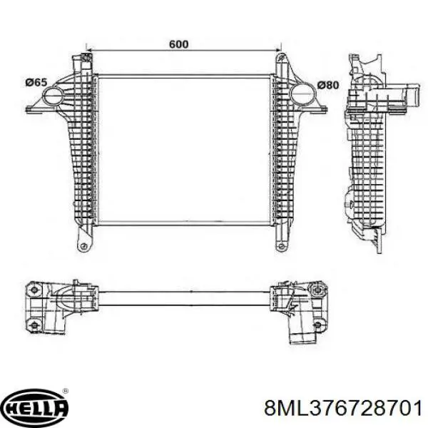 Інтеркулер 8ML376728701 HELLA