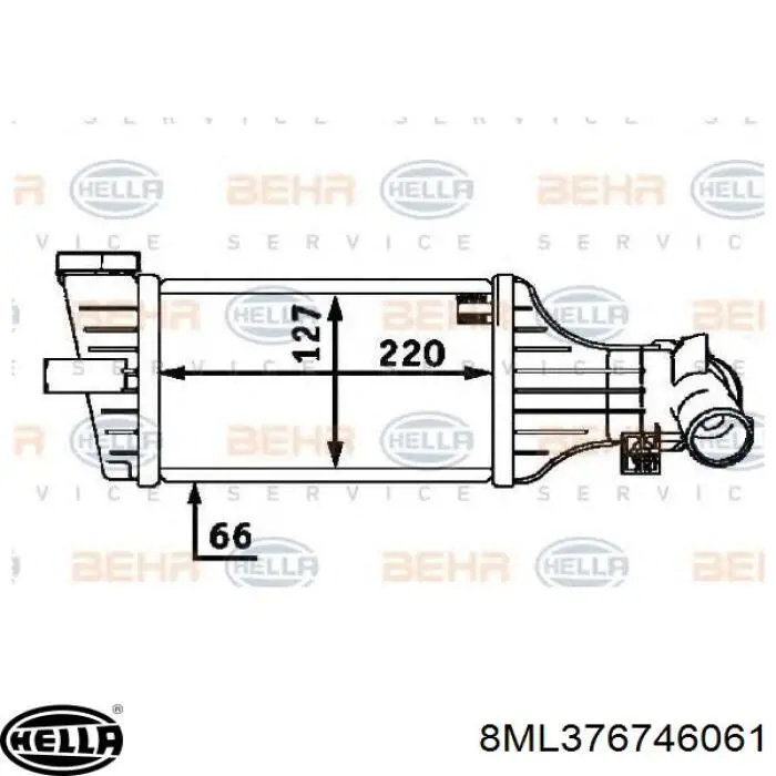 Купити 8ML376746061 VAG Радіатор интеркуллера