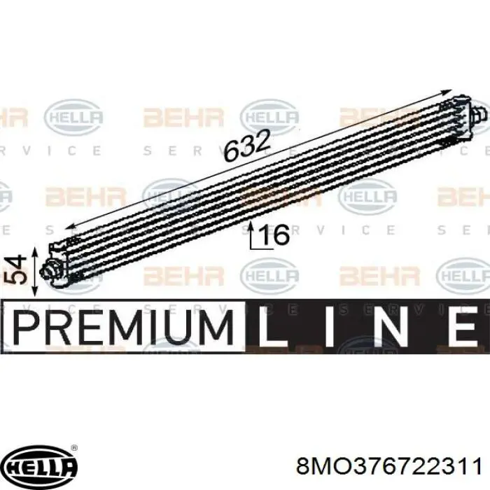 Купити 8MO376722311 HELLA Радіатор масляний