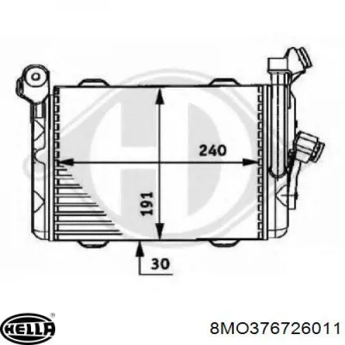 8MO376726011 HELLA радіатор масляний