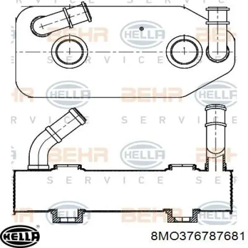 Радіатор охолодження, АКПП 8MO376787681 HELLA