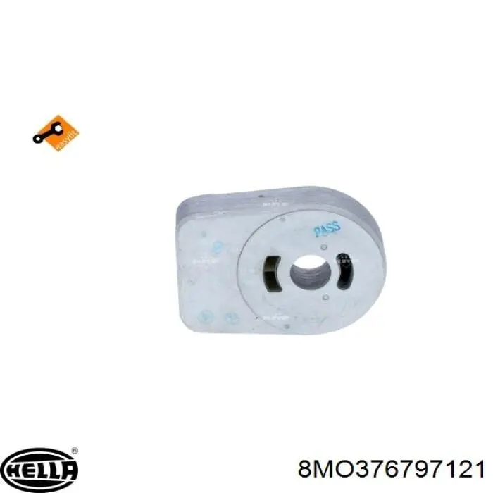 Купити 8MO376797121 HELLA Радіатор масляний (холодильник), під фільтром